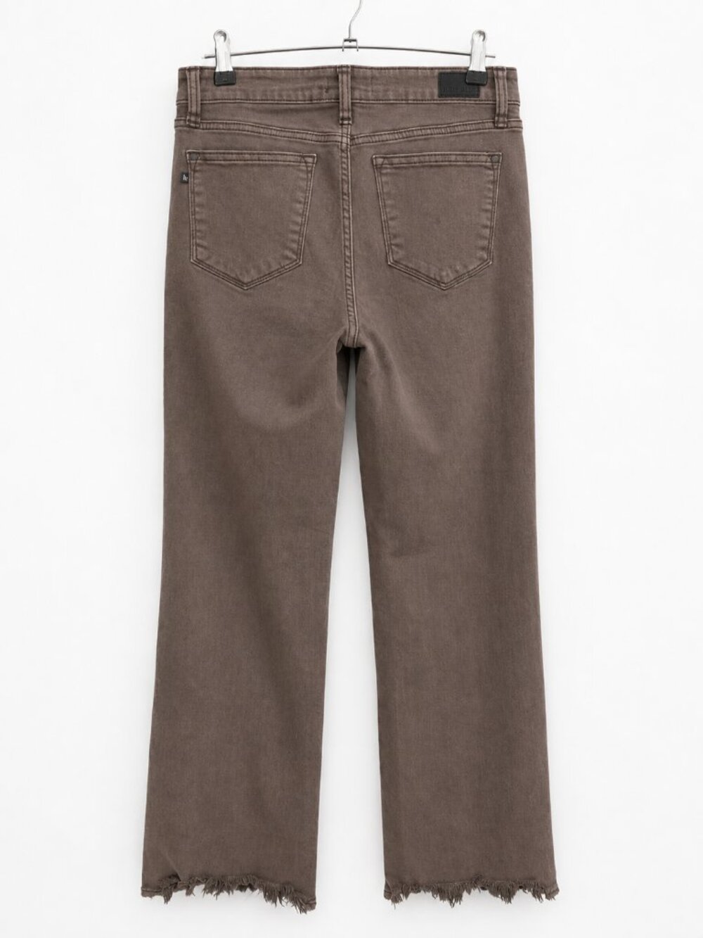 Judy Blue High-Rise Straight Leg Dark Brown Jeans Frayed Hem Size 7/28 #JB82531C - Picture 2 of 8